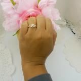0.50 Carat (ctw) 10K Rose Gold Round Champagne & White Diamond Ladies 3 Stone Swirl Halo Style Vintage Bridal Engagement Ring 1/2 CT