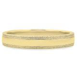 10K Yellow Gold Men's Ring Wedding Band Edged Plain Shiny Polished Traditional Fit