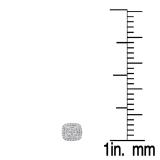 0.40 Carat (ctw) 14K White Gold Round White Diamond Ladies Cluster Style Stud Earrings