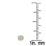 0.40 Carat (ctw) 14K Yellow Gold Round White Diamond Ladies Cluster Style Stud Earrings