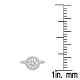4.20 Carat (ctw) 18K White Gold Round Cut White Cubic Zirconia Ladies Bridal Halo Vintage Style Engagement Ring