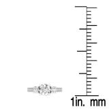 3.15 Carat (ctw) 14K White Gold Round Cut White Cubic Zirconia Ladies Bridal 3 Stone Engagement Ring