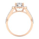 0.50 Carat (ctw) 10K Rose Gold Round Diamond Ladies Split Shank Bridal Semi Mount Engagement Ring 1/2 CT (No Center Stone)