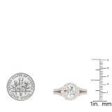 0.50 Carat (ctw) 10K Rose Gold Round Diamond Ladies Split Shank Bridal Semi Mount Engagement Ring 1/2 CT (No Center Stone)