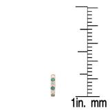 0.50 Carat (ctw) 10K Rose Gold Round White & Blue Diamond Ladies Fine Dainty Hoop Earrings 1/2 CT