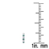 0.50 Carat (ctw) 10K White Gold Round White & Blue Diamond Ladies Fine Dainty Hoop Earrings 1/2 CT