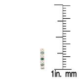 0.75 Carat (ctw) 10K Rose Gold Round White & Blue Diamond Ladies Fine Dainty Hoop Earrings 3/4 CT