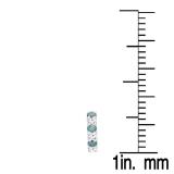 1.10 Carat (ctw) 14K White Gold Round White & Blue Diamond Ladies Fine Dainty Hoop Earrings 1 CT