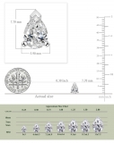 925 Sterling Silver  Solitaire Stud Earrings, 1.50 CT Pear Cubic Zirconia in Push Back