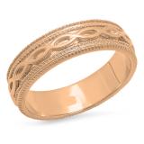18K Rose Gold Ladies Anniversary Wedding Stackable Fashion Band Ring