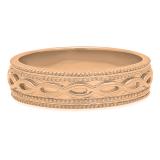 18K Rose Gold Ladies Anniversary Wedding Stackable Fashion Band Ring