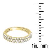 0.43 Carat (ctw) 18K Yellow Gold Round White Diamond Ladies Anniversary Wedding Band Stackable Ring