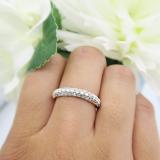 0.43 Carat (ctw) 18K Yellow Gold Round White Diamond Ladies Anniversary Wedding Band Stackable Ring