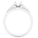 0.25 Carat (ctw) 10K White Gold Round Diamond Ladies Semi Mount Bridal Engagement Ring Set (No Center Stone) 1/4 CT