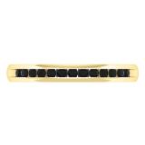 0.25 Carat (ctw) 14K Yellow Gold Round Black Diamond Ladies Anniversary Wedding Stackable Ring Band 1/4 CT