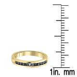 0.25 Carat (ctw) 14K Yellow Gold Round Black Diamond Ladies Anniversary Wedding Stackable Ring Band 1/4 CT