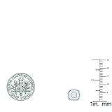 0.15 Carat (Ctw) 10K White Gold Round Cut White Diamond Ladies Cushion Frame Stud Earrings