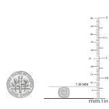 0.25 Carat (ctw) 18K White Gold Round White Diamond Ladies Cluster Style Stud Earrings 1/4 CT