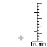 1.15 Carat (ctw) 14K Rose Gold Marquise Cut White Diamond Ladies Flower Shaped Stud Earrings