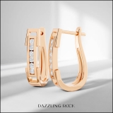 0.25 Carat (ctw) 10K Rose Gold Round Cut White Diamond Ladies Huggies Hoop Earrings 1/4 CT