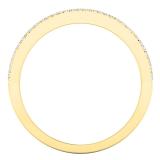 0.35 Carat (ctw) 10K Yellow Gold Round White Diamond Ladies Bridal Anniversary Wedding Band 1/3 CT