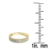 0.35 Carat (ctw) 10K Yellow Gold Round White Diamond Ladies Bridal Anniversary Wedding Band 1/3 CT