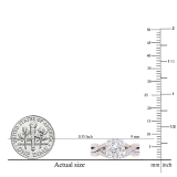 1.80 Carat (ctw) 10K Rose Gold Round Cut Cubic Zirconia CZ Bridal Halo Engagement Ring Set