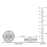 1.80 Carat (ctw) 10K White Gold Round Cut Cubic Zirconia CZ Bridal Halo Engagement Ring Set