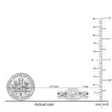 1.80 Carat (ctw) 10K Yellow Gold Round Cut Cubic Zirconia CZ Bridal Halo Engagement Ring Set
