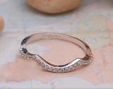 0.25 Carat (ctw) 10K White Gold Round Cubic Zirconia CZ Bridal Halo Wedding Band 1/4 CT