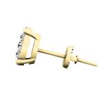 0.40 Carat (ctw) 10K Yellow Gold Round Cut White Diamond Ladies Cluster Flower Stud Earrings