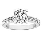 GIA CERTIFIED 2.00 Carat (ctw) 18K White Gold Round White Diamond Ladies Engagement Bridal Ring 2 CT