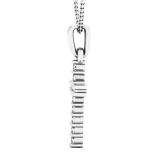 0.15 Carat (ctw) Round White Diamond Ladies Cross Pendant With 18 Inch Chain 10K White Gold