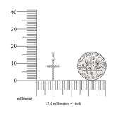 0.15 Carat (ctw) Round White Diamond Ladies Cross Pendant With 18 Inch Chain 10K White Gold