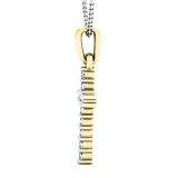 0.15 Carat (ctw) 14K Yellow Gold Round White Diamond Ladies Cross Pendant With 18 Inch Chain