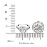 1.75 Carat (ctw) 10K White Gold Round White Diamond Ladies Swirl Split Shank Halo Engagement Ring