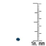 0.25 Carat (ctw) 10K White Gold Round Cut Blue Diamond Ladies Stud Earrings 1/4 CT