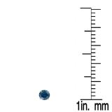 0.50 Carat (ctw) 18K White Gold Round Cut Blue Diamond Ladies Stud Earrings 1/2 CT