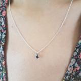 0.25 Carat (ctw) Sterling Silver Round Blue Diamond Ladies Stud Earring & Pendant Set 1/4 CT