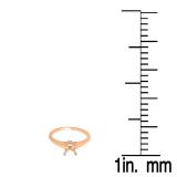 0.05 Carat (ctw) 14K Rose Gold Round Diamond Ladies Engagement Semi-Mount Ring (No Center Stone)