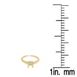 0.05 Carat (ctw) 14K Yellow Gold Round Diamond Ladies Engagement Semi-Mount Ring (No Center Stone)