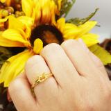 0.05 Carat (ctw) 14K Yellow Gold Round Diamond Ladies Engagement Semi-Mount Ring (No Center Stone)