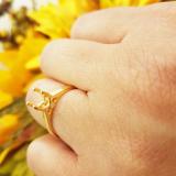0.05 Carat (ctw) 14K Yellow Gold Round Diamond Ladies Engagement Semi-Mount Ring (No Center Stone)