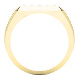 0.25 Carat (ctw) 10K Yellow Gold Round White Diamond Mens Wedding Anniversary Band Ring 1/4 CT