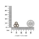 0.40 Carat (ctw) Sterling Silver Round Cut Cognac Diamond Ladies Knot Stud Earrings