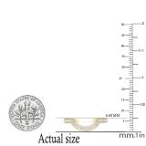 0.63 Carat (ctw) Round Cubic Zirconia Ladies Wedding Stackable Contour Guard Band, 10K Yellow Gold