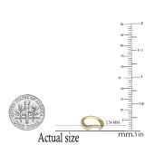 0.63 Carat (ctw) Round Cubic Zirconia Ladies Wedding Stackable Contour Guard Band 14K Yellow Gold