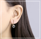 1.17 Carat (ctw) 14K Yellow Gold Oval Cut Blue Sapphire & Round Diamond Ladies Dangling Earrings
