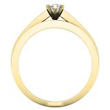 1.00 Carat (ctw) 18K Yellow Gold Marquise Baguette & Round Cut Diamond Ladies Engagement Ring 1 CT