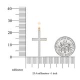 0.10 Carat (ctw) 14K Rose Gold Round Diamond Ladies Micro Pave Religious Cross Pendant 1/10 CT